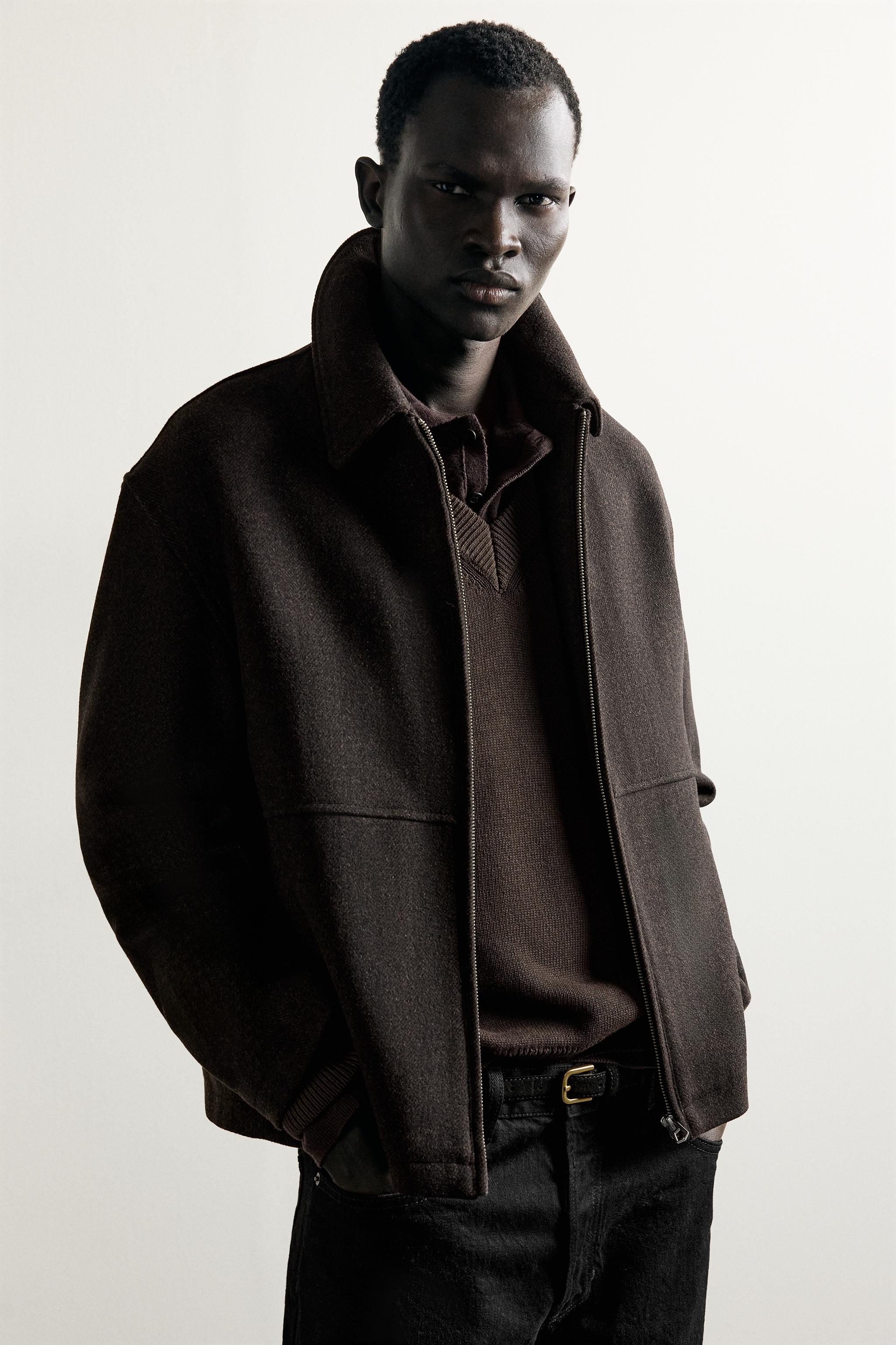 BLOUSON REGULAR FIT EN LAINE